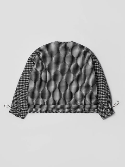 The Rochelle Jacket Quilted Gingham Jacket - Black