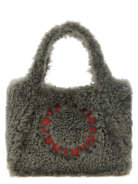 Stella Mccartney Shearling Logo Shopping Bag