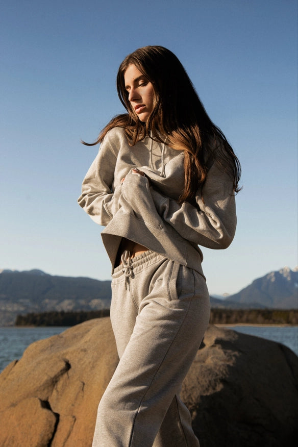 Organic Cotton Hoodie Grey-Hoodie-Gergana Ivanova-L-Urbanheer
