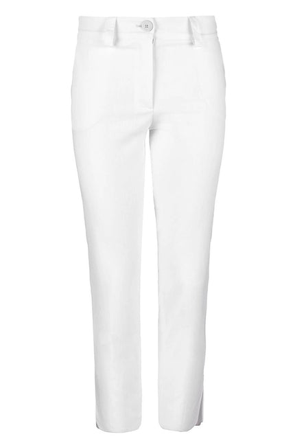 White Denim Style Cotton Pants-Pants-Conquista-Urbanheer