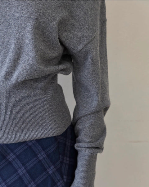 Cassie Cinched Waist Boatneck Sweater Top