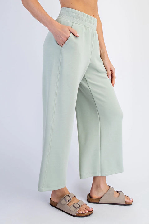 Modal Scuba Cropped Wide Pant