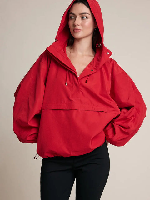 Oversized Hooded Anorak Pullover Jacket