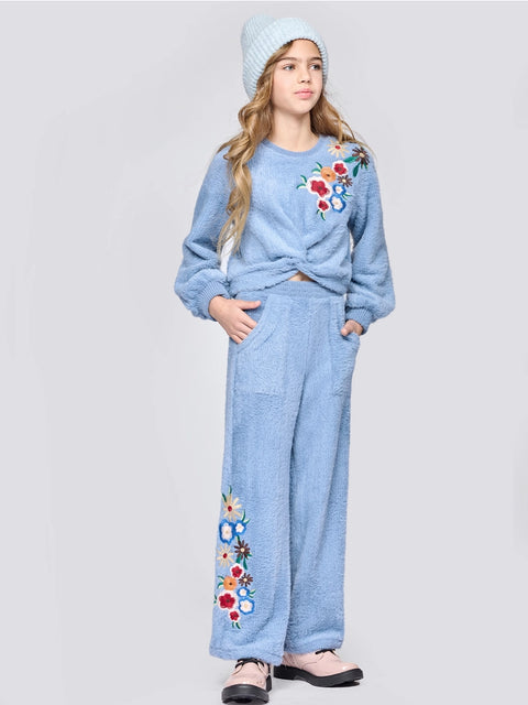 Flared Leg Fuzzy Pants