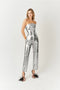 Johanna Faux Leather Metallic Bandeau Top-TOP-Amy Lynn-M-SILVER-Urbanheer