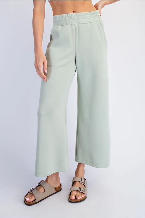 Modal Scuba Cropped Wide Pant