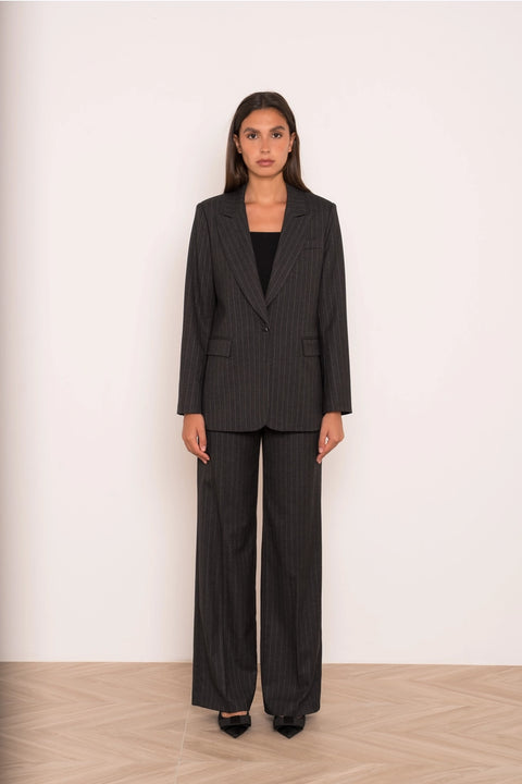 Billie Striped Straight-Leg Trousers