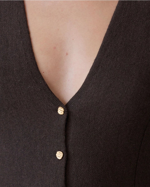 Elara Peplum Knit Cardigan