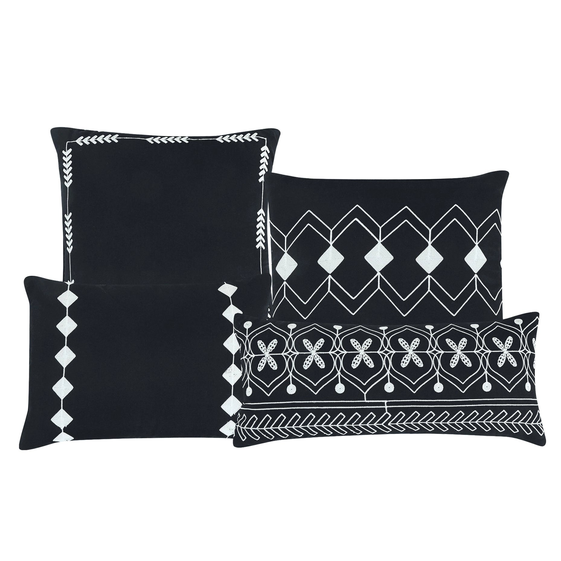 Southwestern Black Aztec Comforter Set-Linen Mart-King-Urbanheer