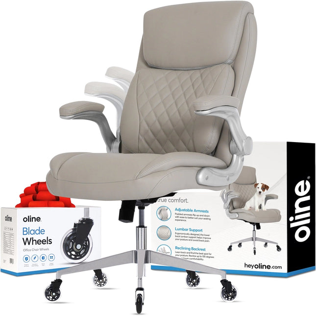 Ergoace Executive Ergonomic Office Chair Cream-Office Chairs-Oline-Cream-Urbanheer