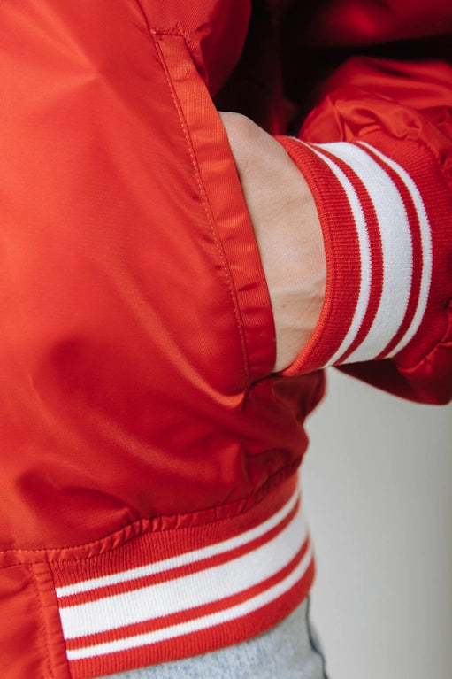 Felicia Satin Bomber | Red-Colorful Rebel-Red-S-Urbanheer