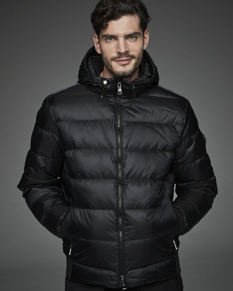 DWAYNE Short down jacket with a funnel neck
