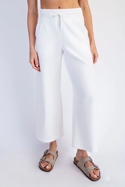 Modal Scuba Cropped Wide Pant