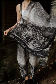 Stargazer Bohemian Scarf with Falling Stars