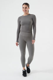 Rib Seamless Longsleeve Slate-Long Sleeve Tops-Nux Active-S-Urbanheer