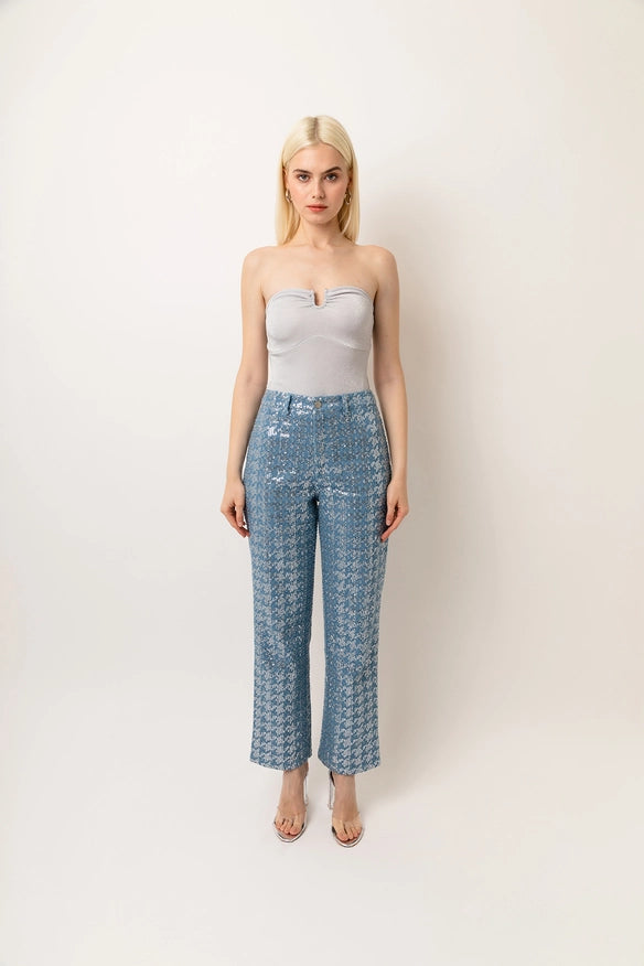 Bambi Sequin Embellished Straight Leg Denim Pants-Pants-Amy Lynn-S-Urbanheer