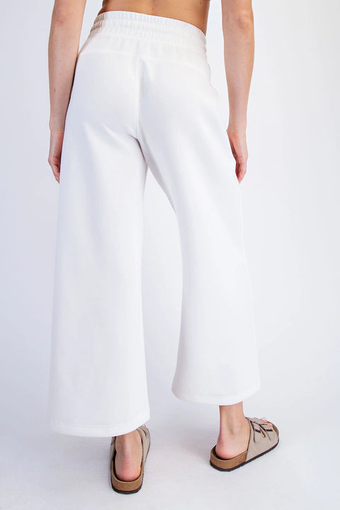 Modal Scuba Cropped Wide Pant