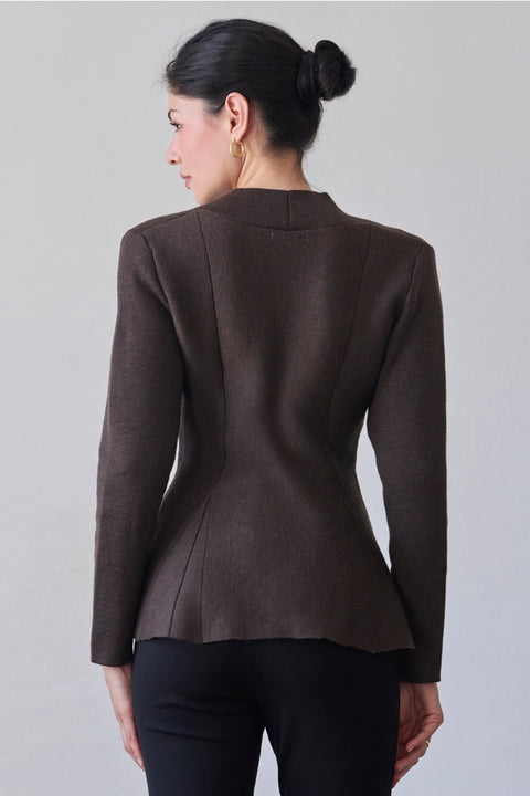 Elara Peplum Knit Cardigan