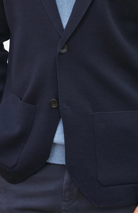 Lightweight Extra Fine Merino Wool Knitted Blazer