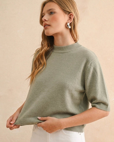Short Sleeve Sweater Top