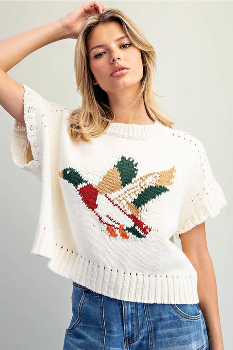 Duck Graphic Sweater Top