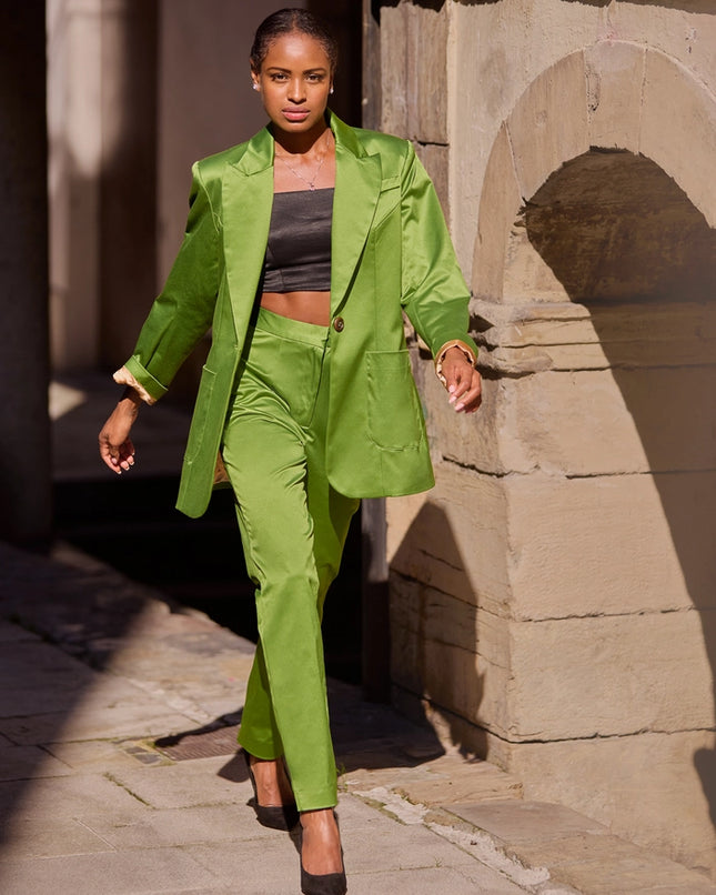 Urban Suit Jacket and Long Pants Apple Green