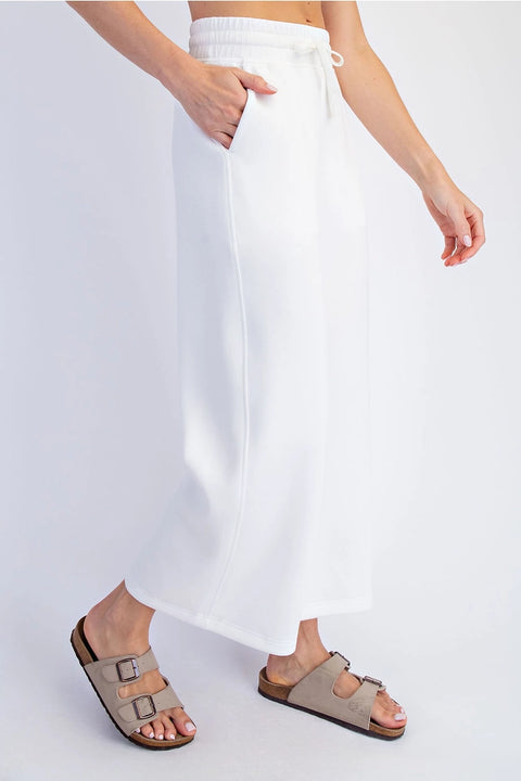 Modal Scuba Cropped Wide Pant