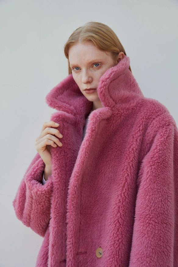 The Teddy Coat-COAT-Pissenlit-Pink-S-Urbanheer