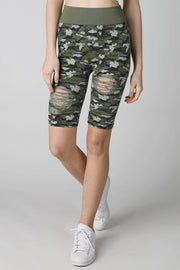Camo Biker Shorts-Shorts-NIKIBIKI-Camo Olive-Urbanheer