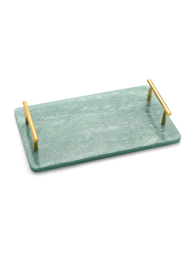 Blue Resin Serving Board with Handles-Serving Board-Tiramisu-14 x 8 x 0.4 in (35.6 x 20.3 x 1 cm)-Urbanheer