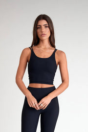 Eco Rib Strappy Crop (Black)-Sports bra-All Fenix-XXS-Urbanheer