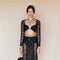 Lace Top Win - Black Floral-Clothing - Women-eikō ai-S-Urbanheer