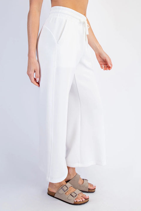Modal Scuba Cropped Wide Pant