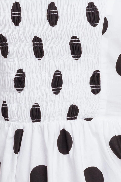 Polka Dot Printed Woven Midi Dress