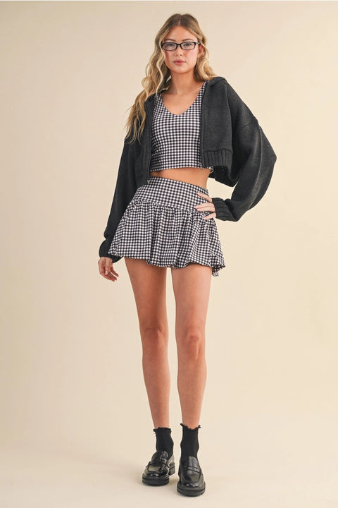 Knit Zip Up Hoodie Sweater