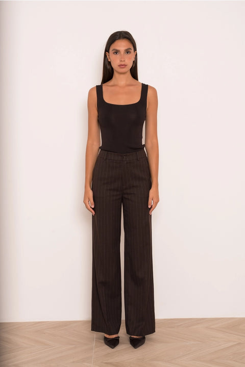 Billie Striped Straight-Leg Trousers