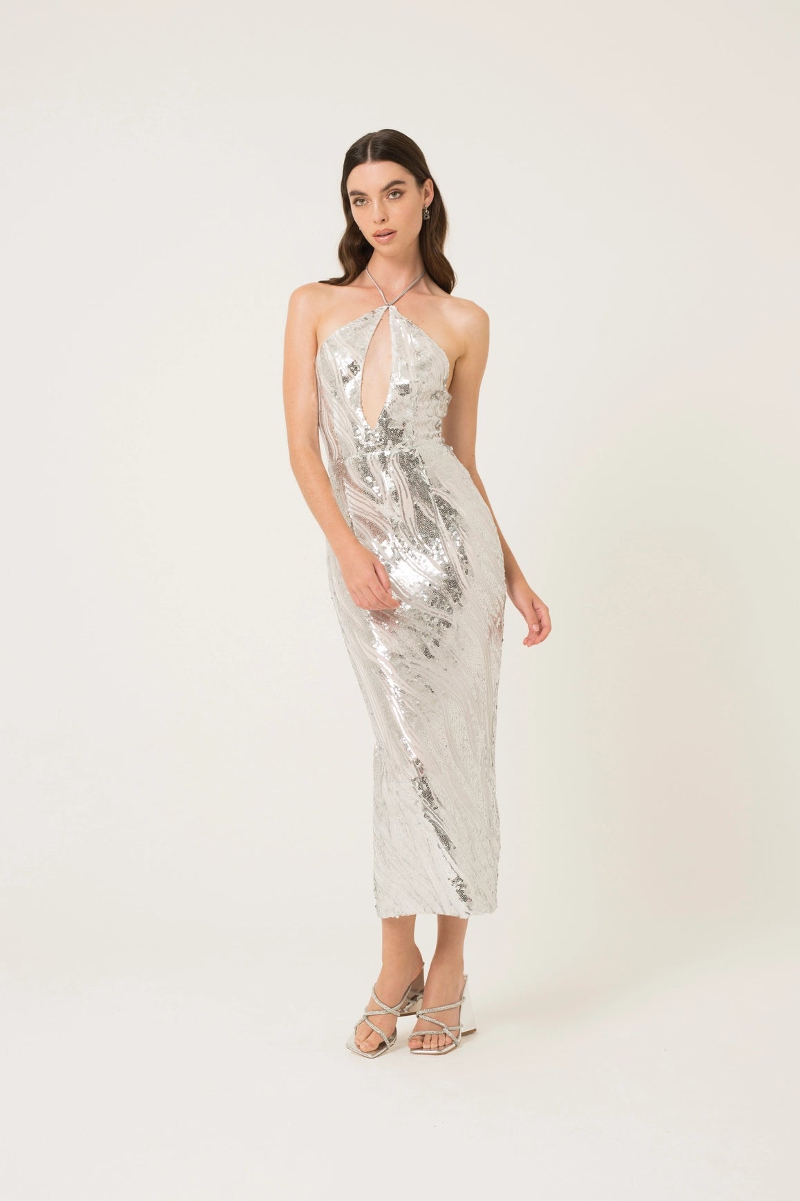 Sky Halter Neck Sequin Maxi Dress-Clothing - Women-Amy Lynn-S-Urbanheer