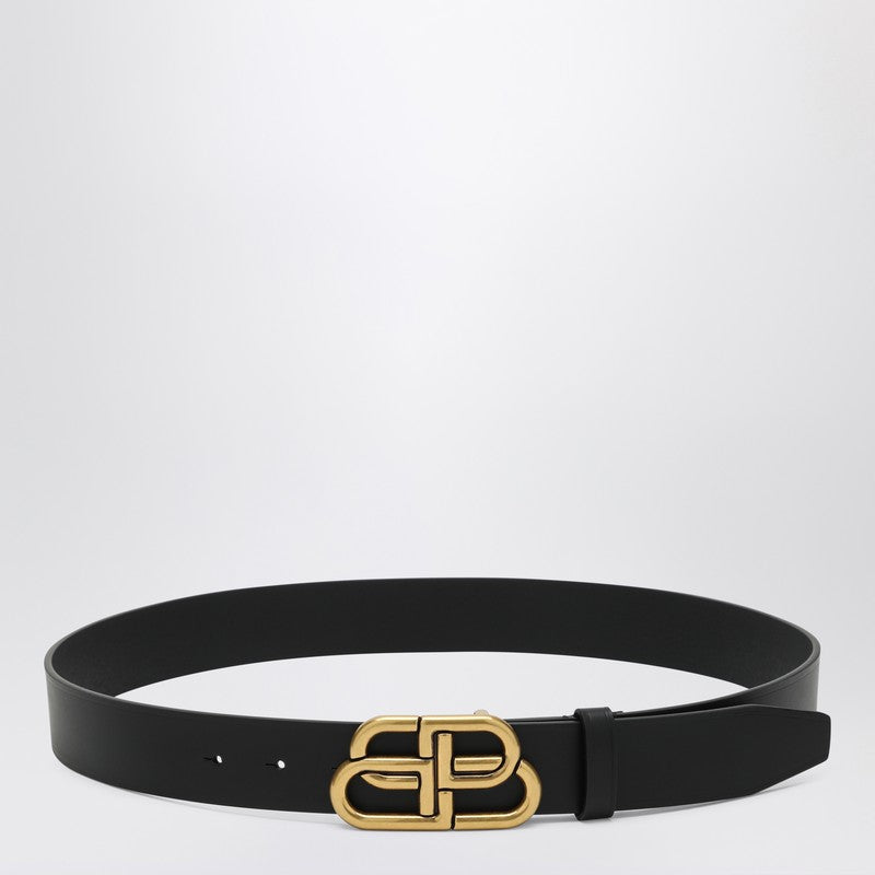 Balenciaga Black leather BB belt-Belts-Balenciaga-105-Urbanheer