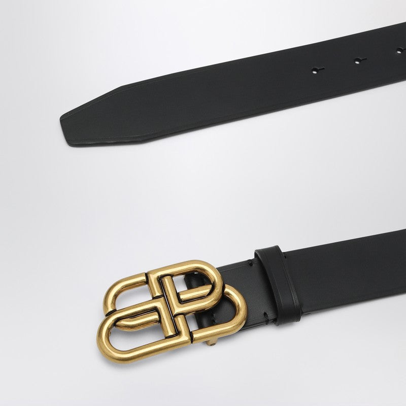 Balenciaga Black leather BB belt-Belts-Balenciaga-105-Urbanheer
