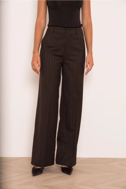 Billie Striped Straight-Leg Trousers