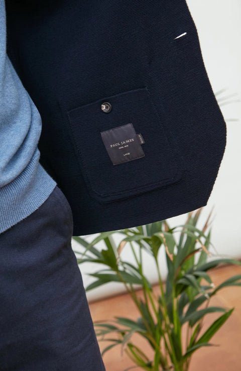 Lightweight Extra Fine Merino Wool Knitted Blazer