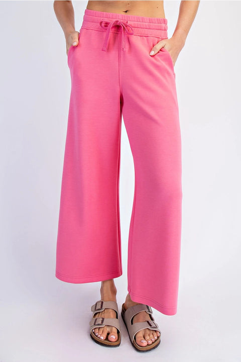 Modal Scuba Cropped Wide Pant