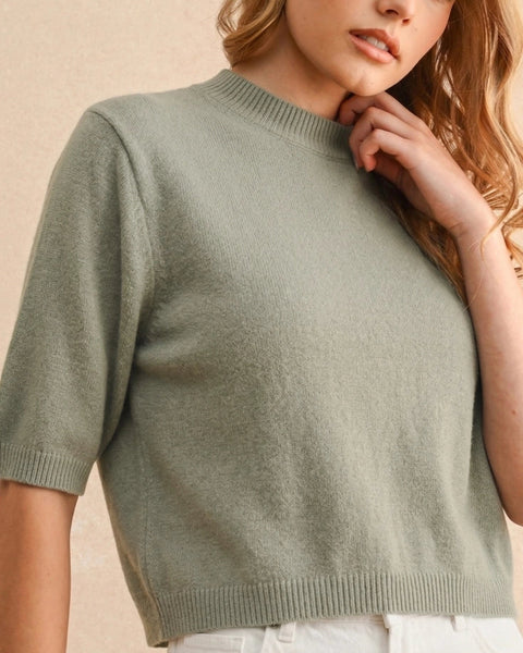Short Sleeve Sweater Top