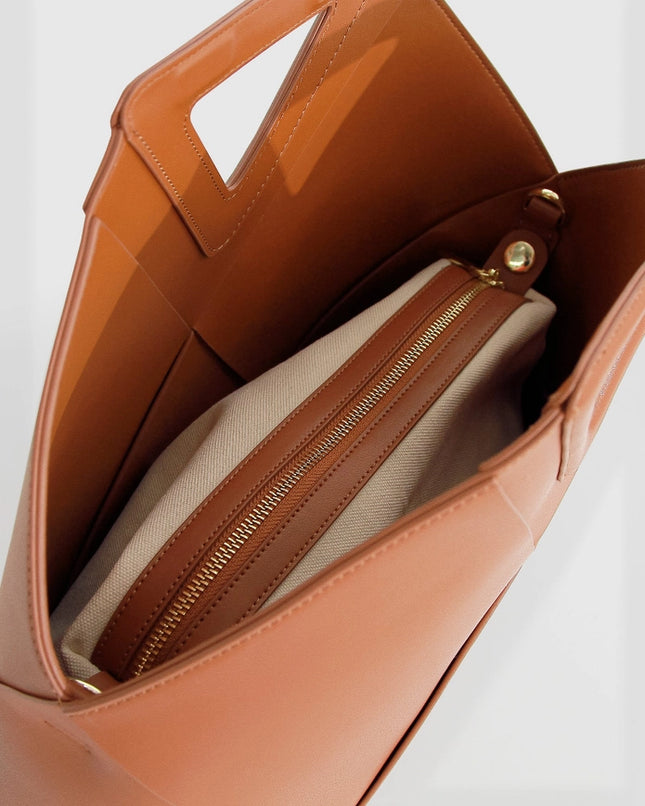 Love Locked Handbag - Camel-Bag-Belle & Bloom-30cm W 11cm D 30cm H-Urbanheer