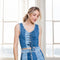 Set - Patchwork Denim Mini Skirt with Side Zipper-Sets-LABIJOU-S-Urbanheer