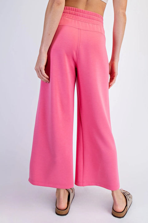 Modal Scuba Cropped Wide Pant