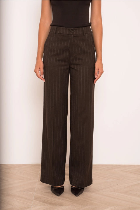 Billie Striped Straight-Leg Trousers