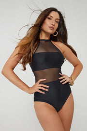 Flattering Mesh-Inset Swimsuit For Women-Clothing - Women-Love's Swimwear-XS-Urbanheer