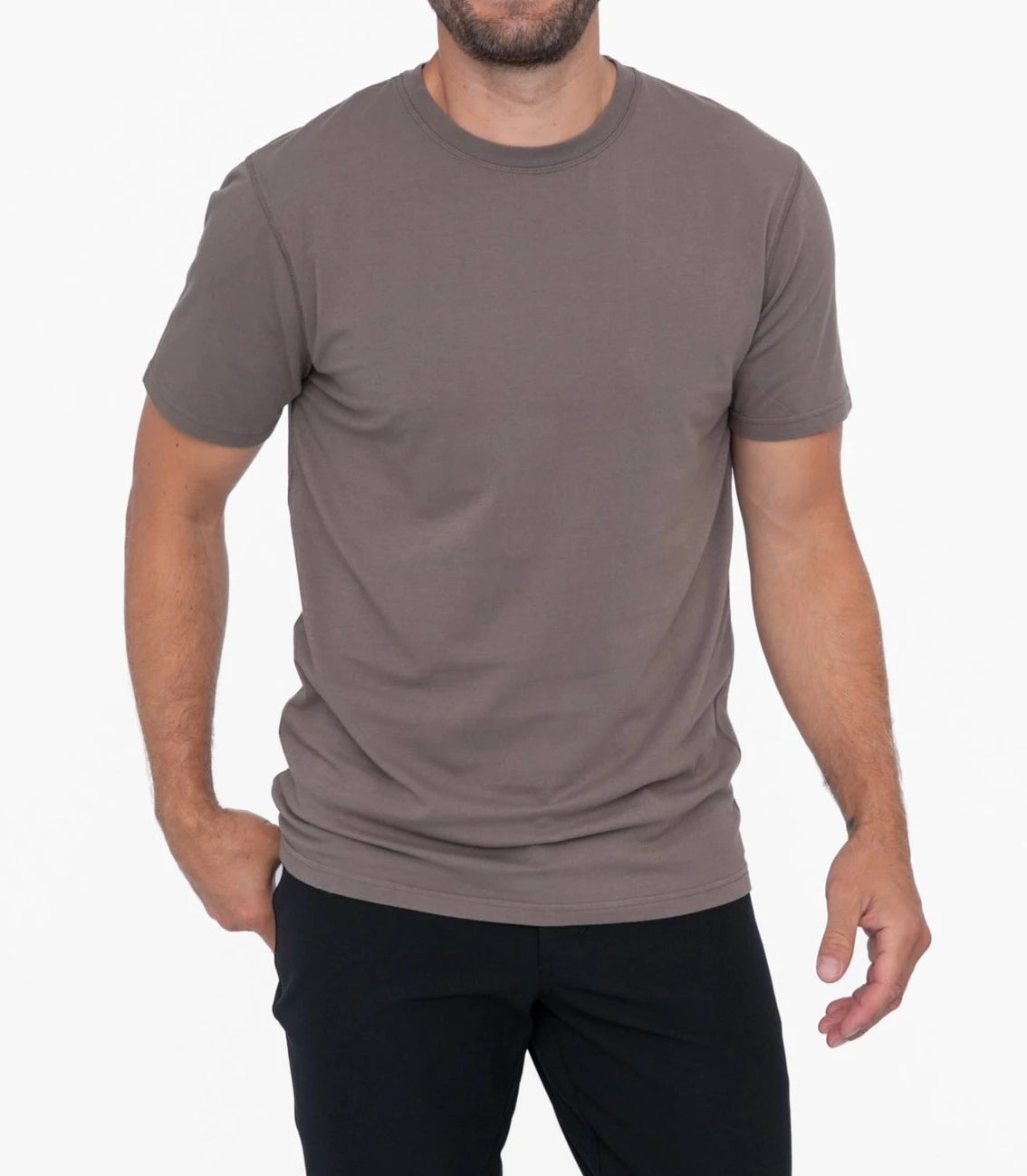 Pima Cotton Blend Short Sleeve Tee-Mono B-S-Denim-Urbanheer