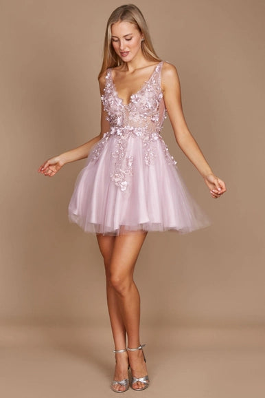Dylan & Davids Short Formal Prom Dress-Dylan & Davids-Mauve-2-Urbanheer
